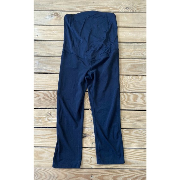 ISABEL Maternity Black Cropped Leggings Small - Picture 1 of 7